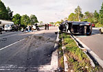Obrázek 5: Detail situace po nehodě (foto z policejního spisu)