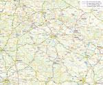 Obrázek 3: Síť dálnic a rychlostních silnic v evropském kontextu s vyznačením plánovaných dálnic v zahraničí